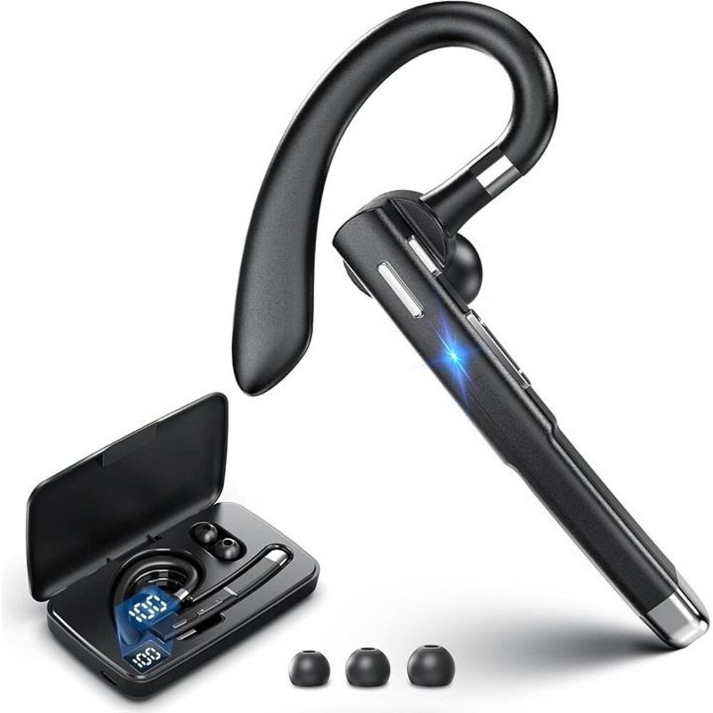 3 Pack Bluetooth Headset, 100Hrs Talk Time Dual Noise Cancellation